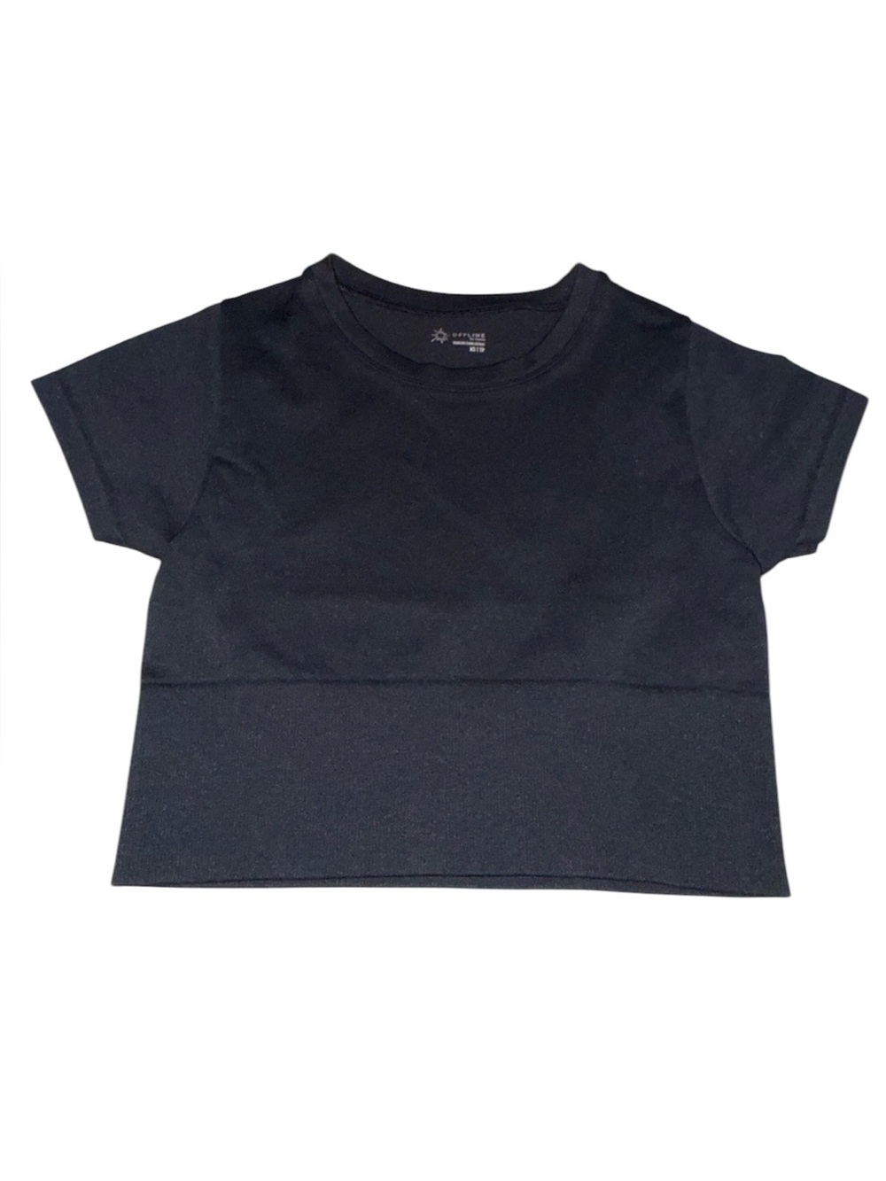 aerie Black Cropped Tee